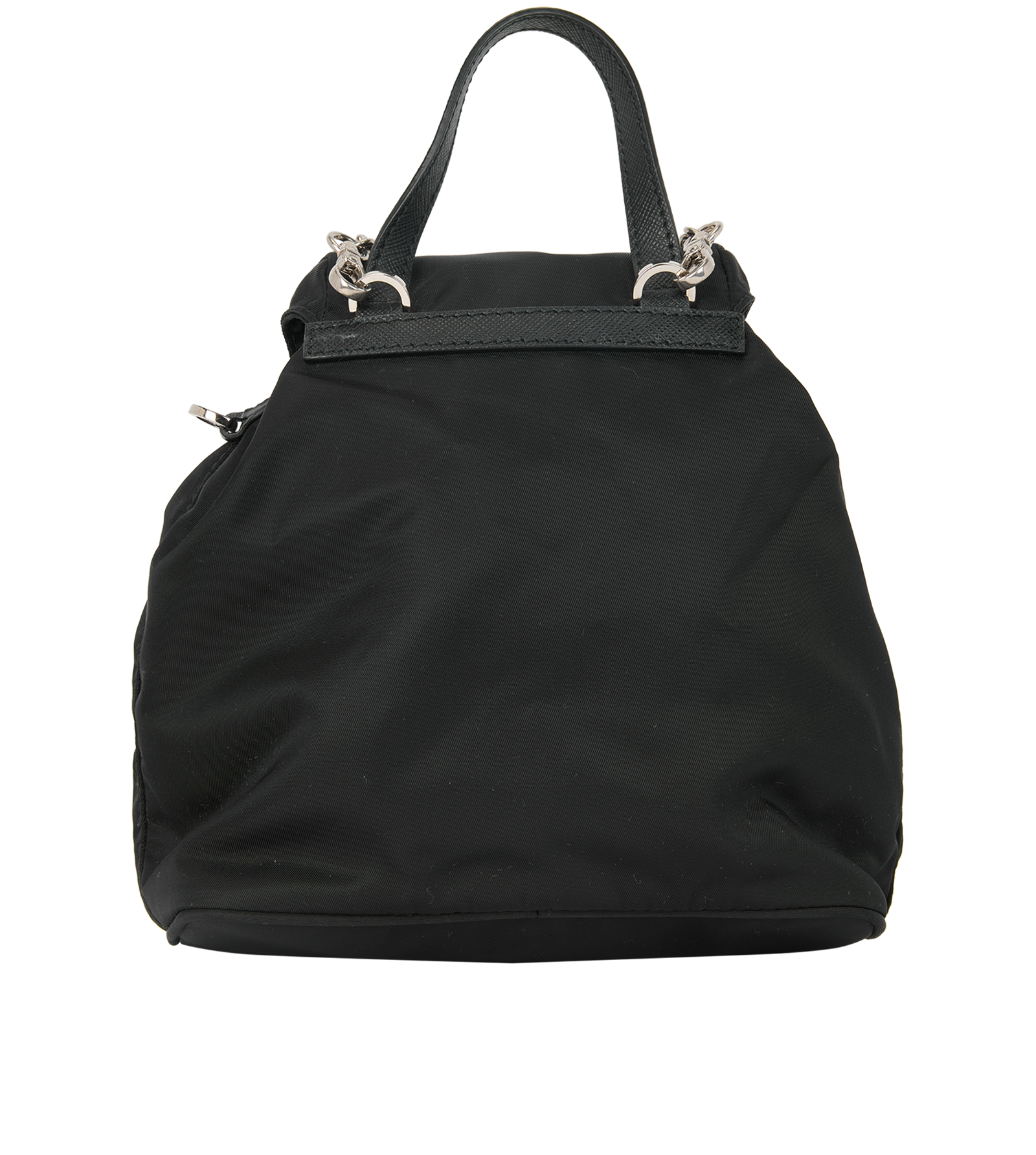 Mini Backpack Shape Crossbody, &pound;895, Handbags, Black, Nylon, Back view